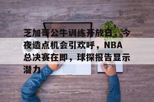 关于芝加哥公牛训练开放日，今夜造点机会引欢呼，NBA总决赛在即，球探报告显示潜力的信息